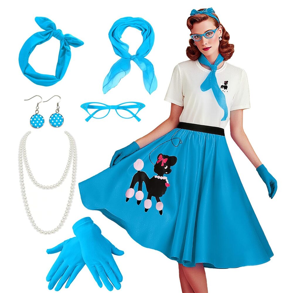 5182 1950s Outfits For Sock Hop Outfits Poodle Skirts For 50s